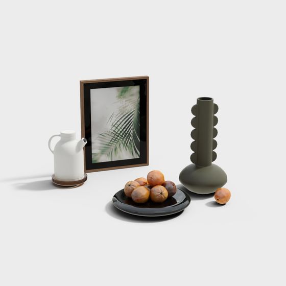 Minimalist Dining Table Setup 3D model