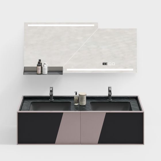 Modern Minimalist Bathroom Vanity 3D model