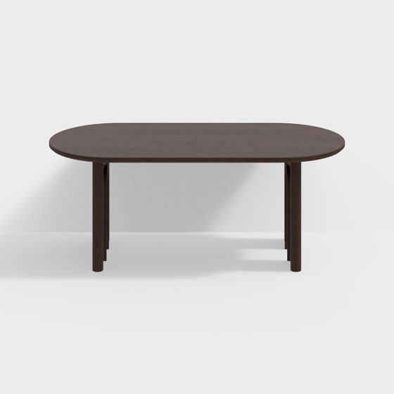 Elegant Oval Coffee Table 3D model
