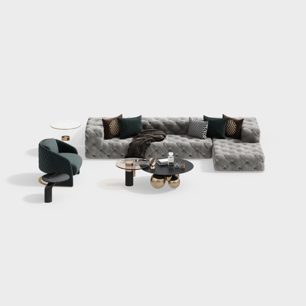 Modern living room sofa set
