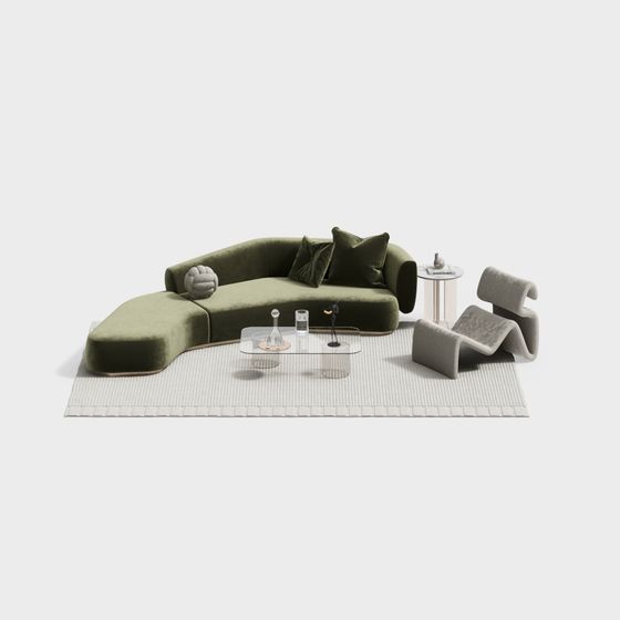 Curve Comfort Sofa 3D model