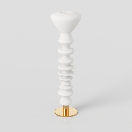 Elegant Spiral Light Column 3D model