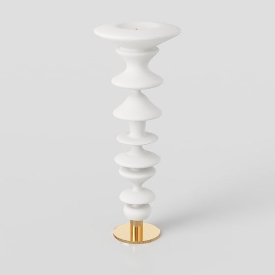 Elegant Spiral Candle Holder 3D model