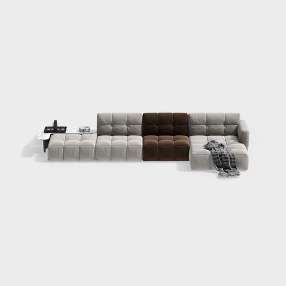 Stylish Low-Polygon 3D Sofa Model