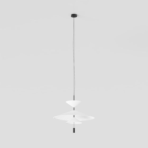 Elegant Petal-Inspired Chandelier 3D model