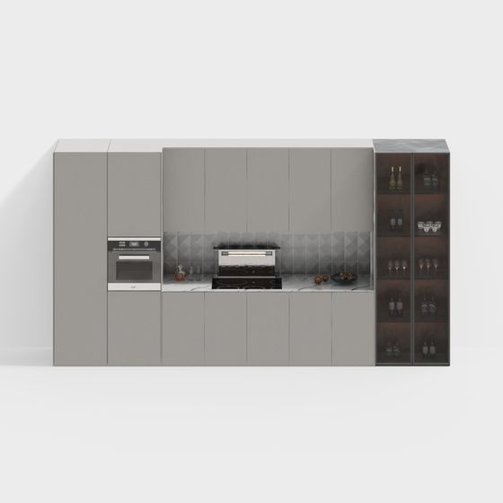 Modern Urban Kitchen 3D model Design