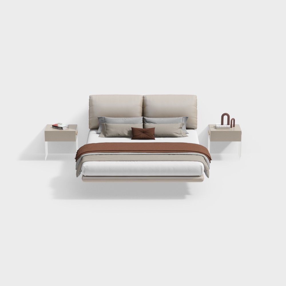 ชุดเตียงคู่ห้องนอนสมัยใหม่