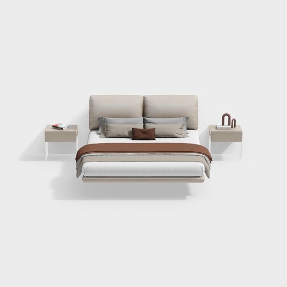 ชุดเตียงคู่ห้องนอนสมัยใหม่