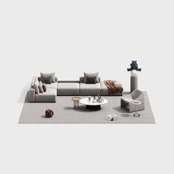 Urban Living Room 3D model