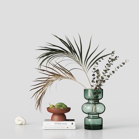 Lush Greenery Indoor Decor 3D model