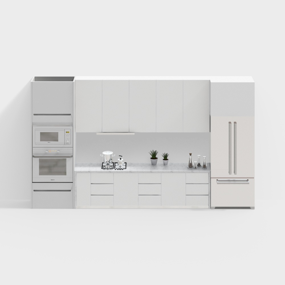 Nordic style kitchen overall cabinet