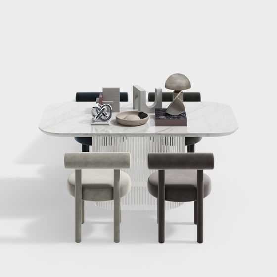 Urban Living Room Dining Table 3D model