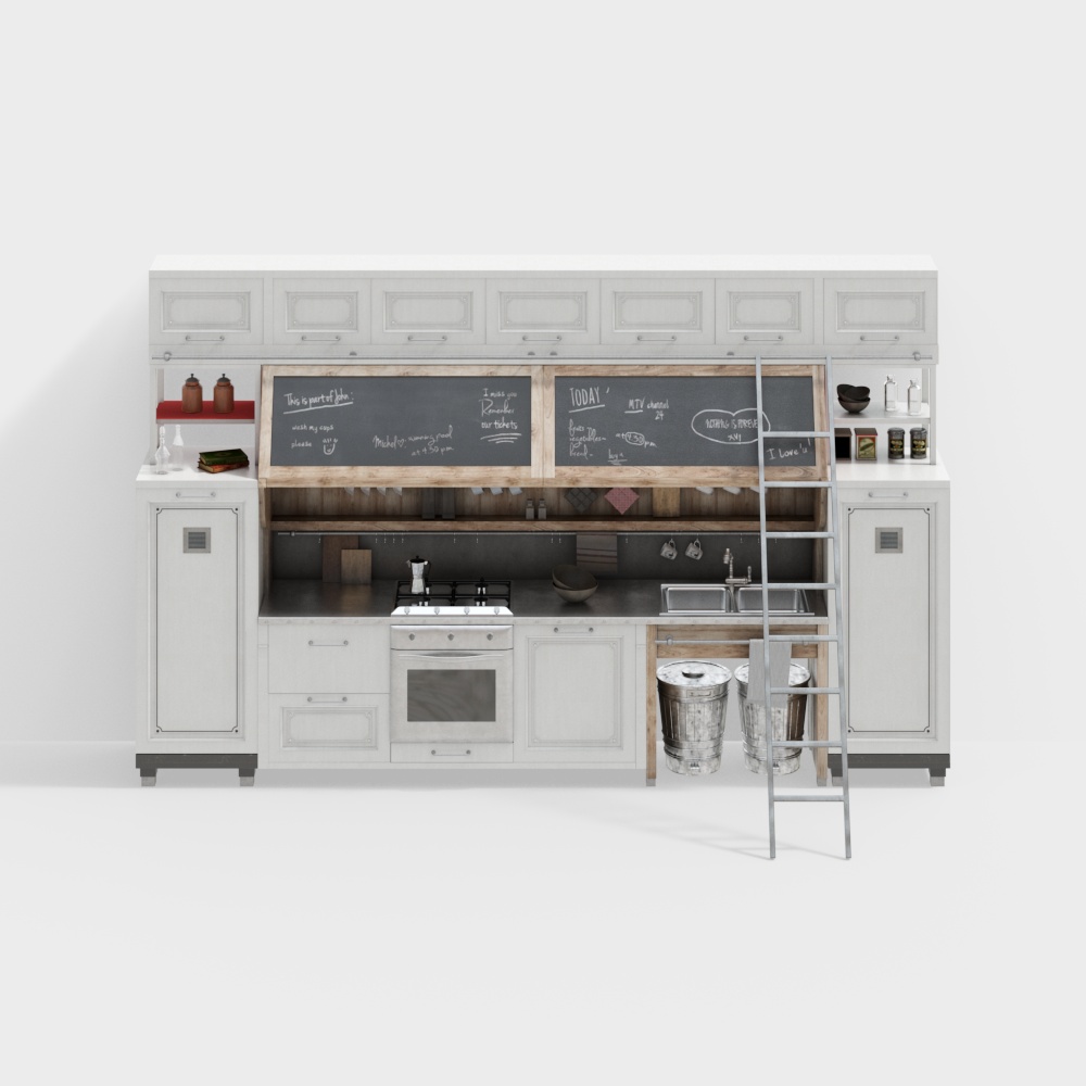 Modern simple kitchen overall cabinet