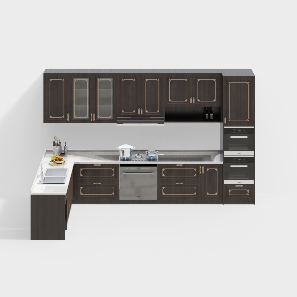 ตู้เก็บของในครัวแบบเรียบง่ายทันสมัย