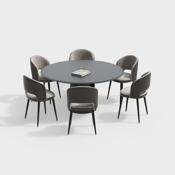 Modern Restaurant Table Combination 3D Model