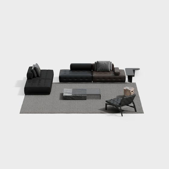 Urban Living Room 3D model