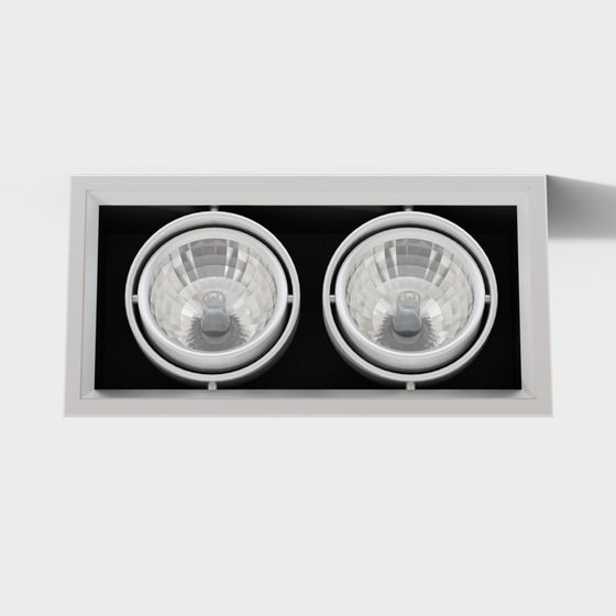 Dual-Head Embedded Spotlight 3D model