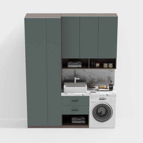 Urban Laundry Room 3D model for Modern Spaces