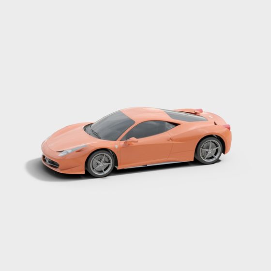 Sleek Low-Poly Sports Car 3D model