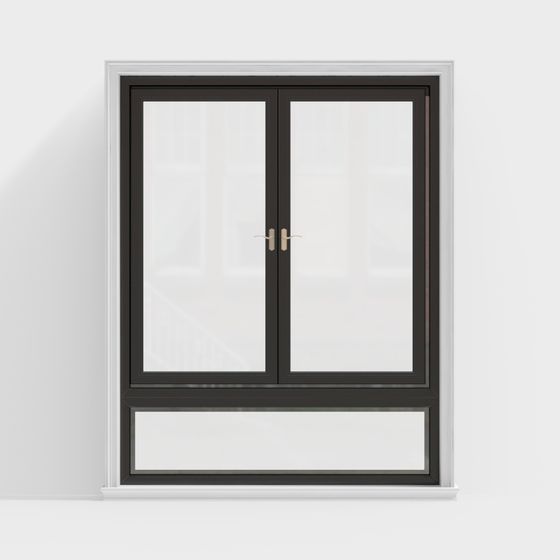 Elegant Double-Opening Window 3D model
