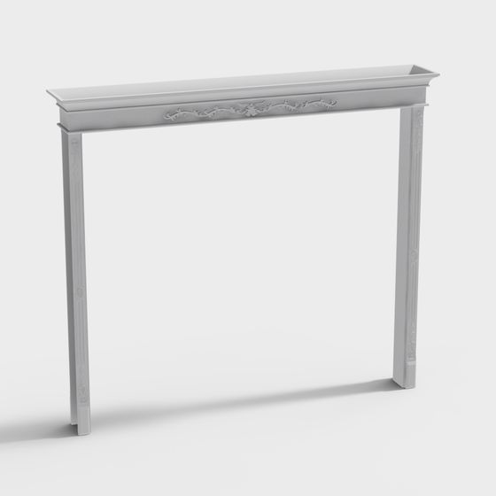 Gray Simple European Bedroom Door Set Pass 3D Model