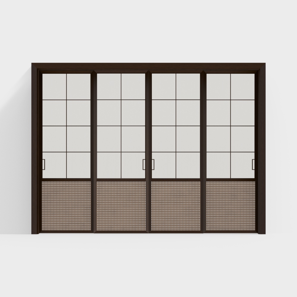 Modern Grid Door 3D model