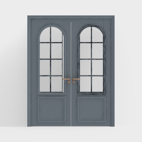 Elegant Double Door 3D Model with Unique Design
