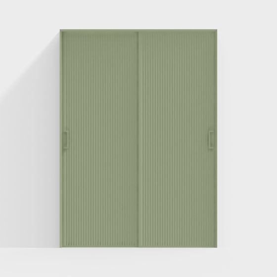 Industrial Folding Door 3D model in Olive Green