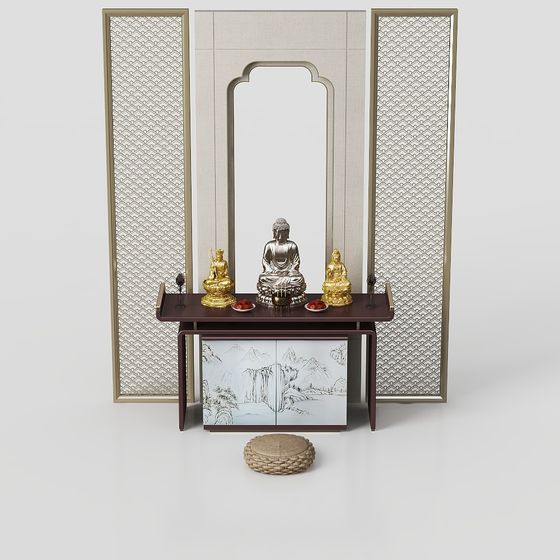 Tranquil Eastern Aesthetic 3D Model for Design Projects