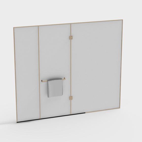 Modern Minimalist Office Partition Wall 3D model