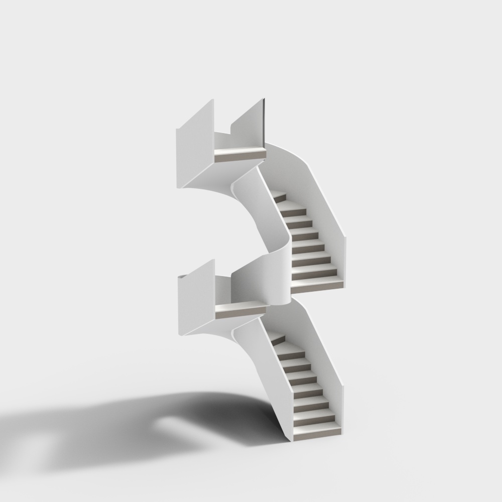 Wabi-sabi Cream wind house spiral staircase