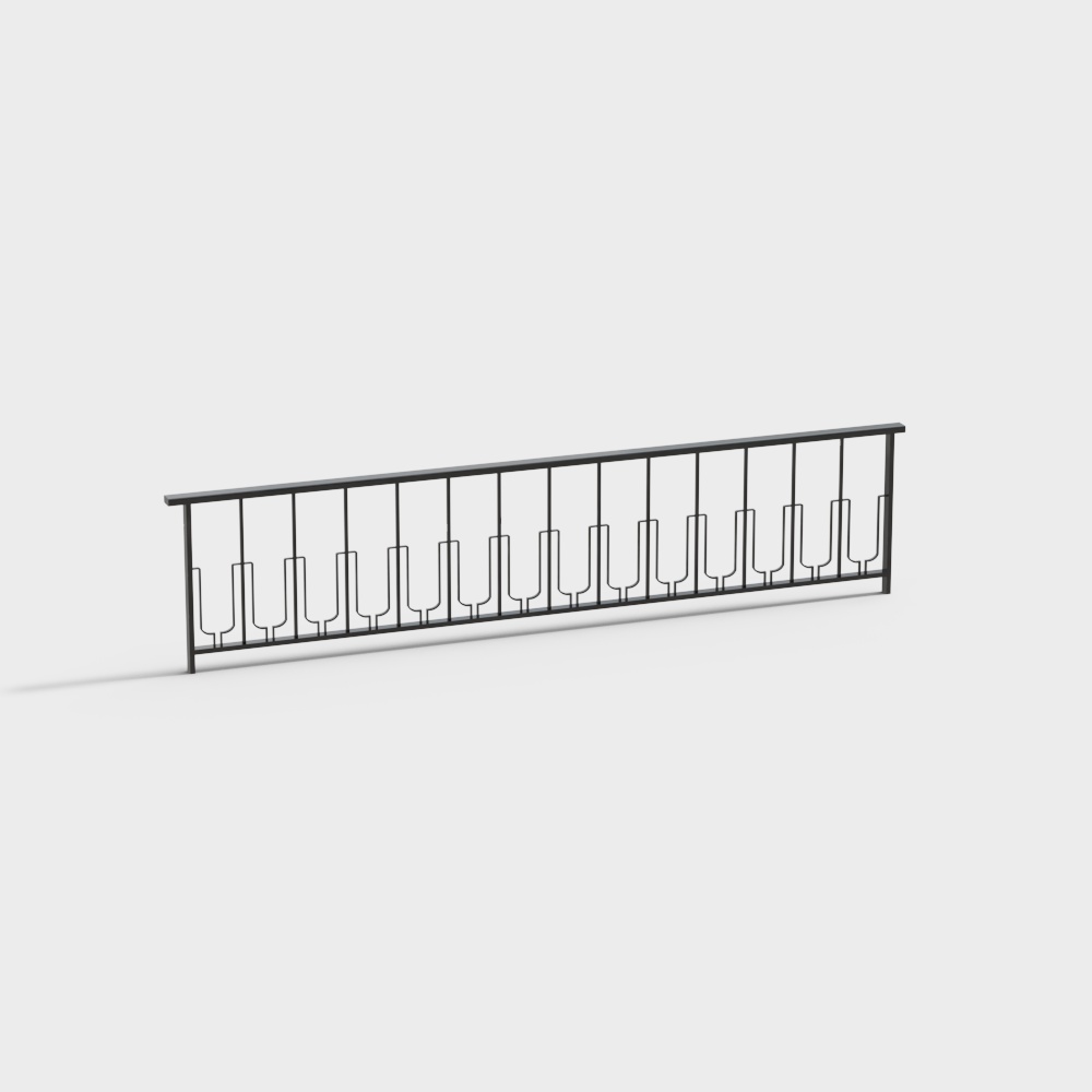 Piano Key Railings 3D model