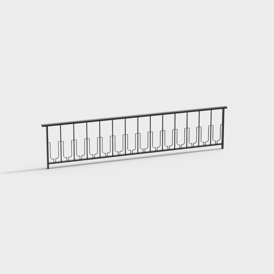 Piano Key Railings 3D model