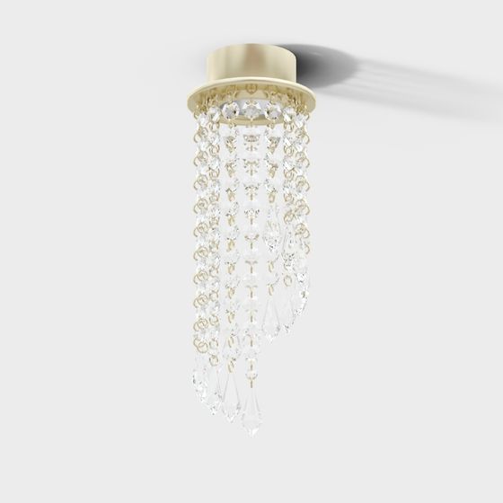 Elegant Crystal Chandelier 3D model