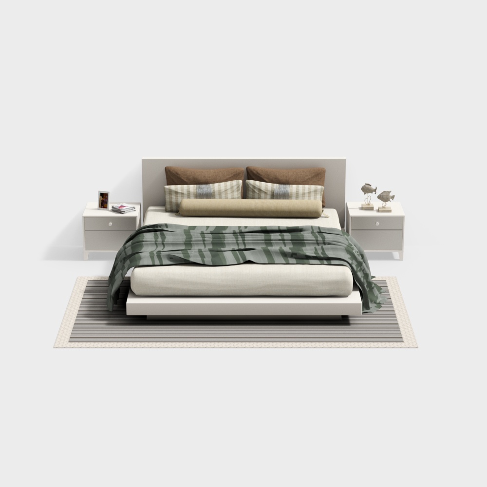 ミニマリスト ダブルベッド コンビネーション