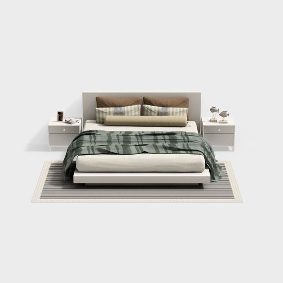 ミニマリスト ダブルベッド コンビネーション