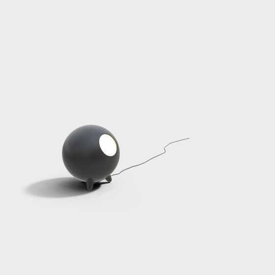 Stylish Sphere Lamp 3D Model for Contemporary Spaces