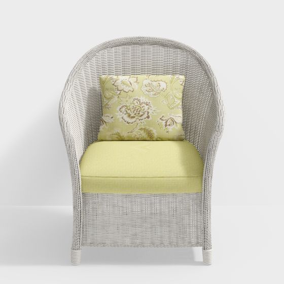 Elegant Rattan Chair 3D model for Contemporary Interiors