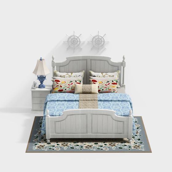 Giường đôi kiểu Địa Trung Hải