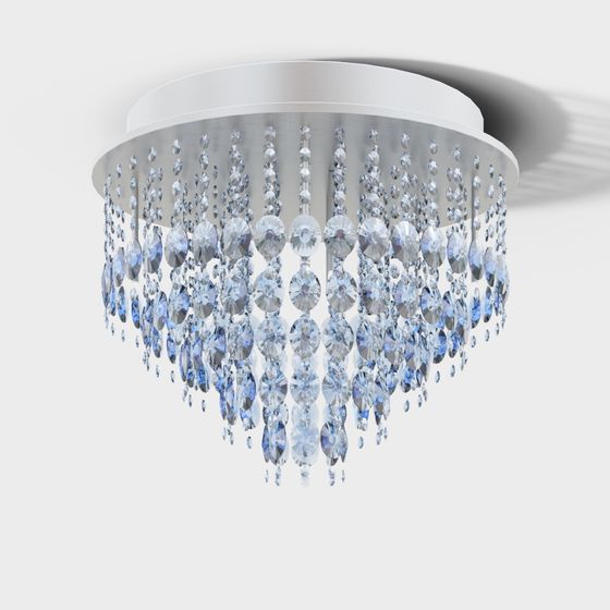 Elegant Crystal Chandelier 3D model