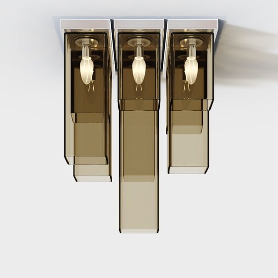 Artistic Low-Poly Modern Pendant Light 3D model