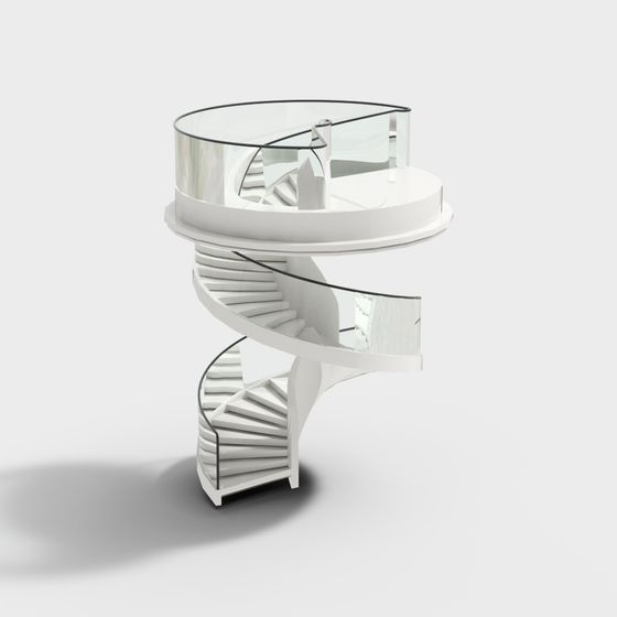 Elegant Spiral Staircase 3D model