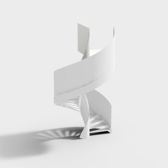 Elegant Spiral Staircase 3D model