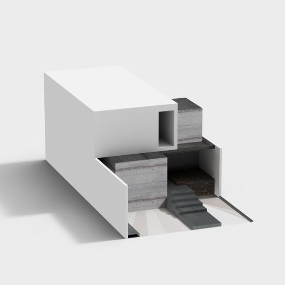 Urban Corner 3D Model - Minimalist Design