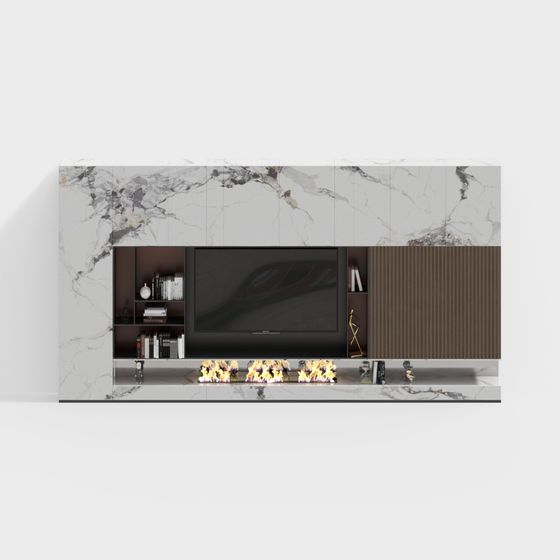 Modern living room background wall