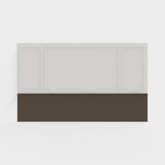 Elegant Panel Wall Decor 3D model for Modern Interiors