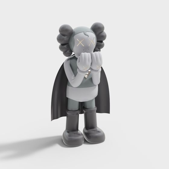 Kaws 3D Model - Unique Low-Poly Design