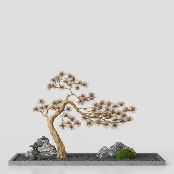 Low Poly Pine Tree 3D Model for Serene Spaces