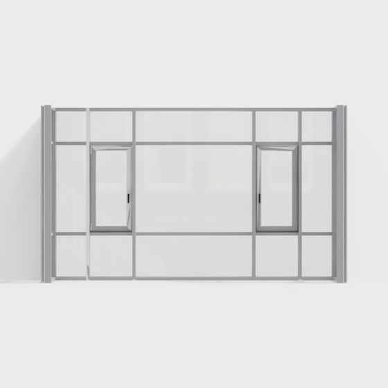 Urban Glass Curtain Wall 3D model