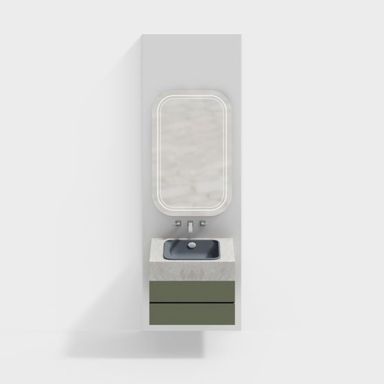Elegant Modern Bathroom Cabinet 3D model
